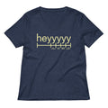 Heyyyyy Women S V Neck Tee V Neck T Shirt Minimal Style