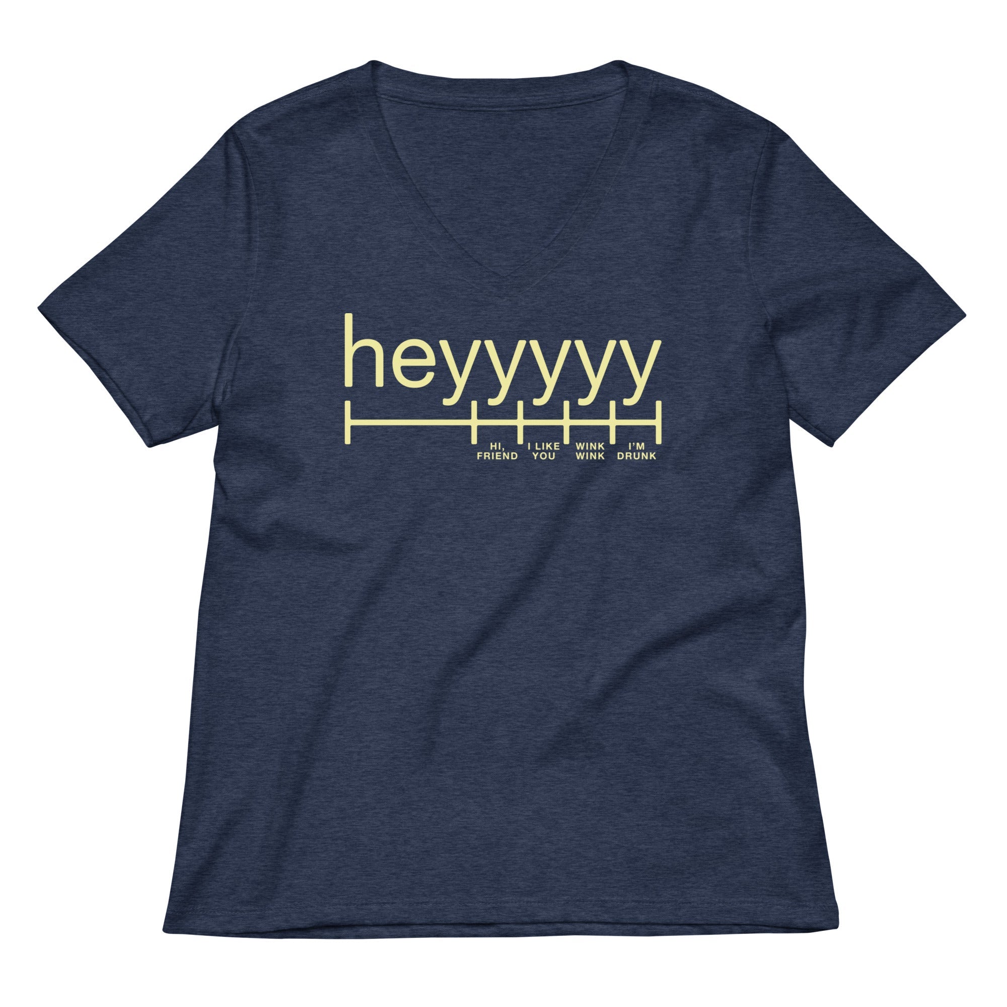 Heyyyyy Women S V Neck Tee V Neck T Shirt Minimal Style