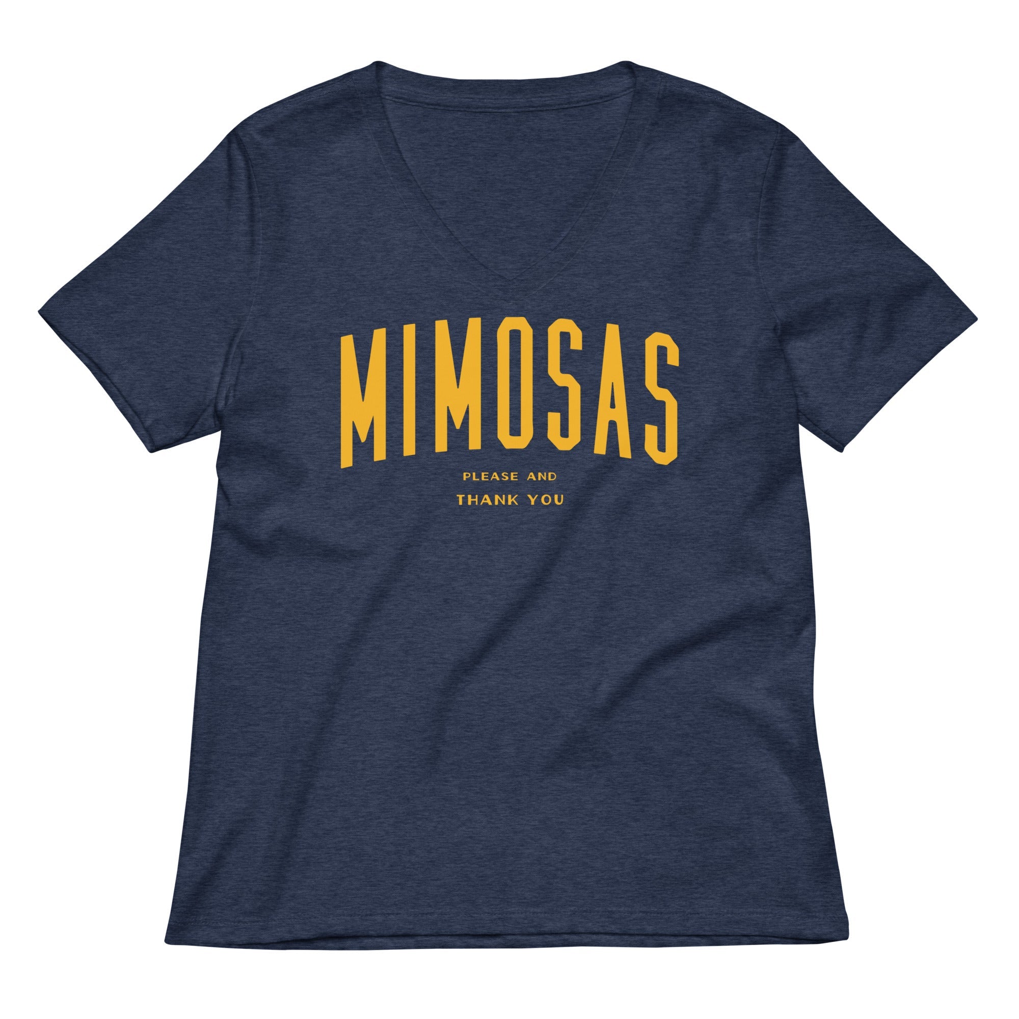 Mimosas Please And Thank You Women S V Neck Tee V Neck T Shirt Minimal Style
