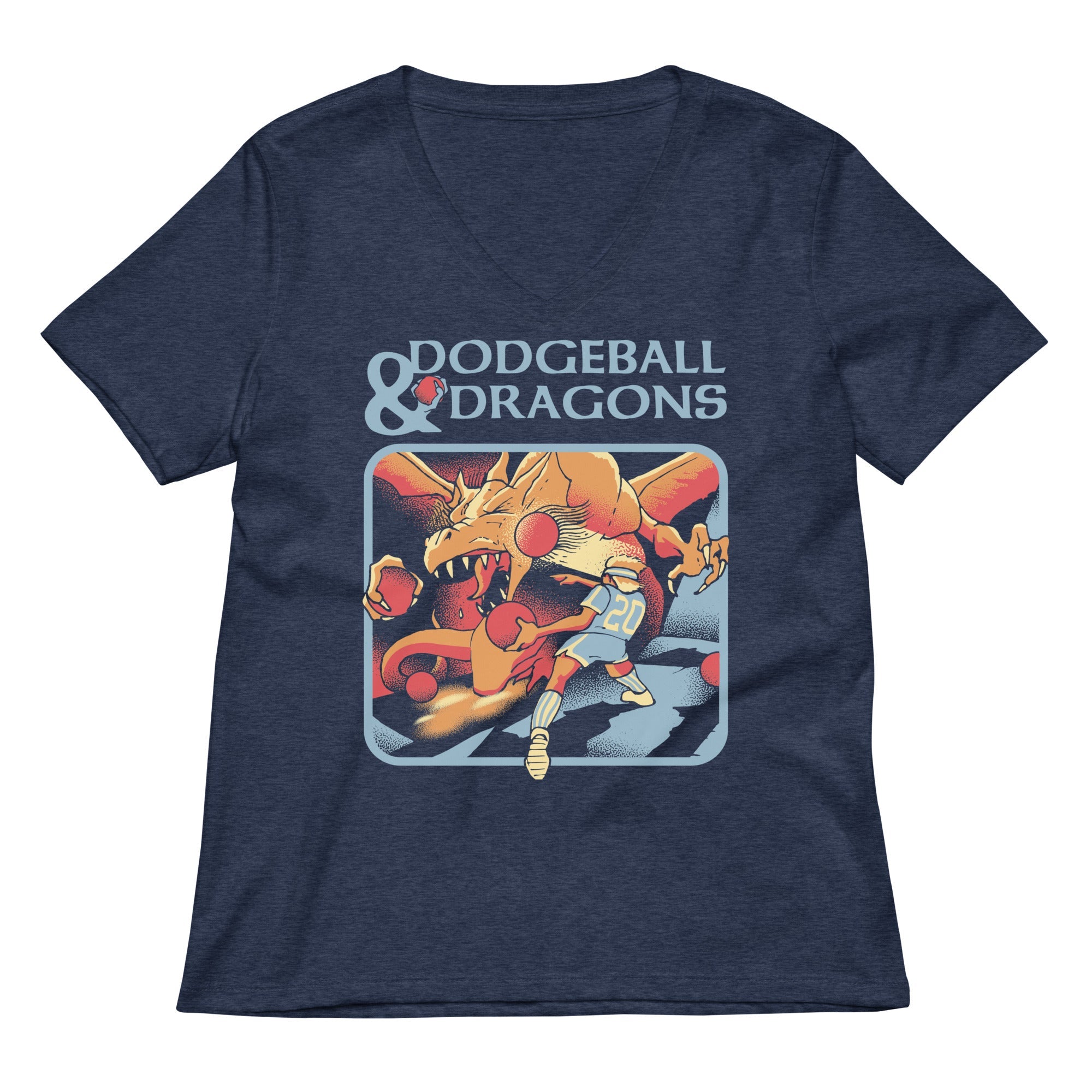 Dodgeball And Dragons Women S V Neck Tee V Neck T Shirt Clean Design