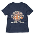 Keep Your Friends Close And Anemones Closer Women S V Neck Tee V Neck T Shirt Minimal Style