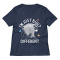 I M Just Built Different Women S V Neck Tee V Neck T Shirt Premium Print