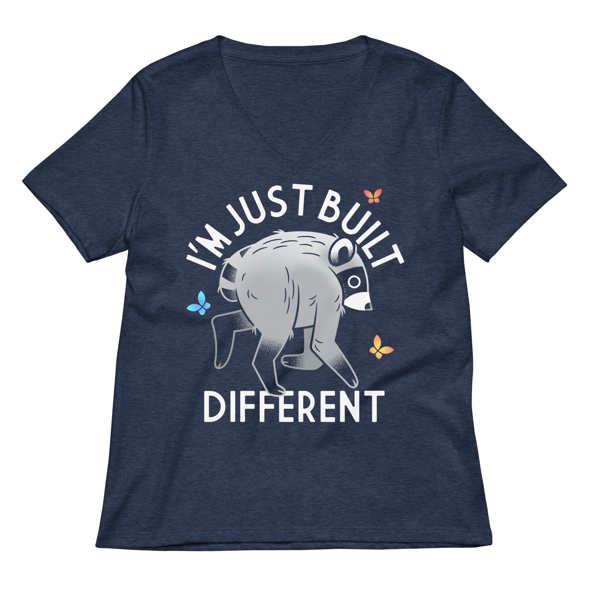 I M Just Built Different Women S V Neck Tee V Neck T Shirt Premium Print