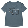 Hippopotenuse Women S V Neck Tee V Neck T Shirt Everyday Wear