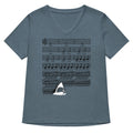 Swimming Theme Women S V Neck Tee V Neck T Shirt Minimal Style