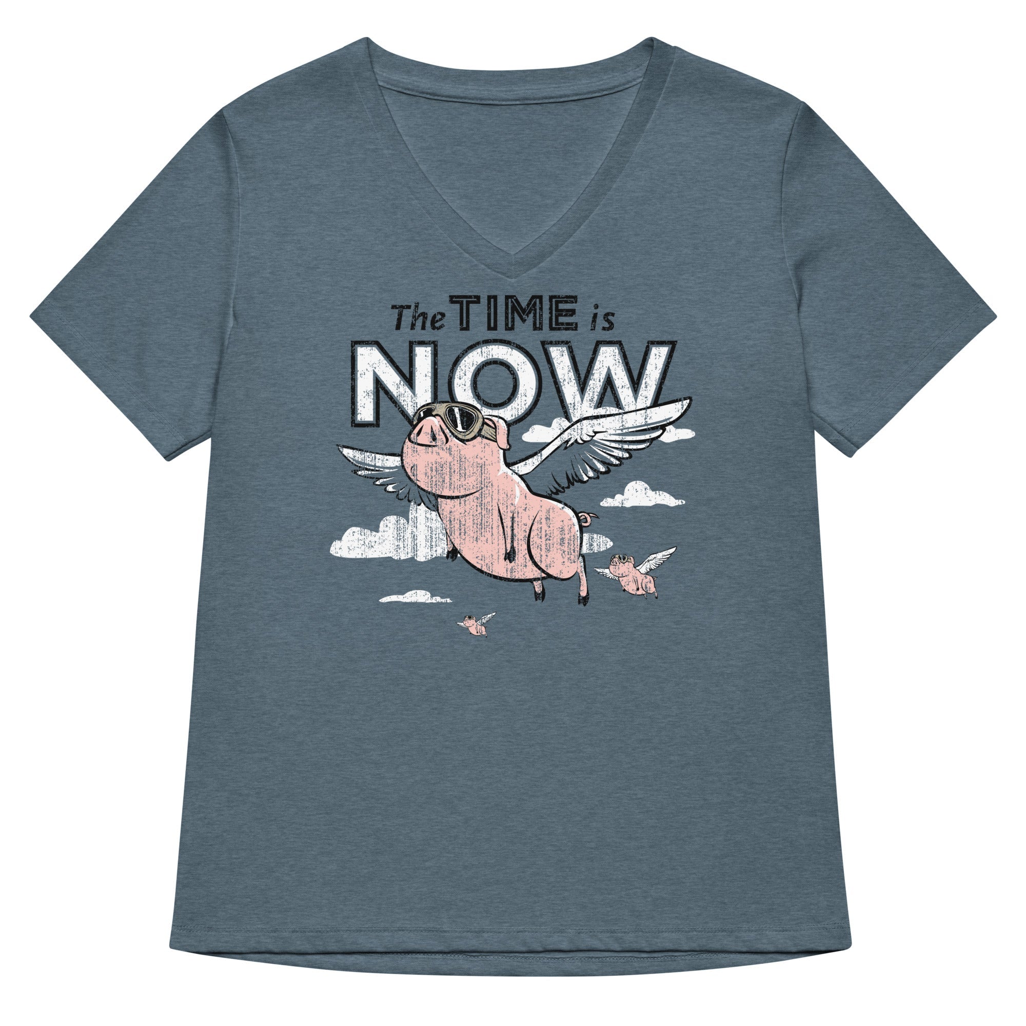 The Time Is Now Women S V Neck Tee V Neck T Shirt Everyday Wear