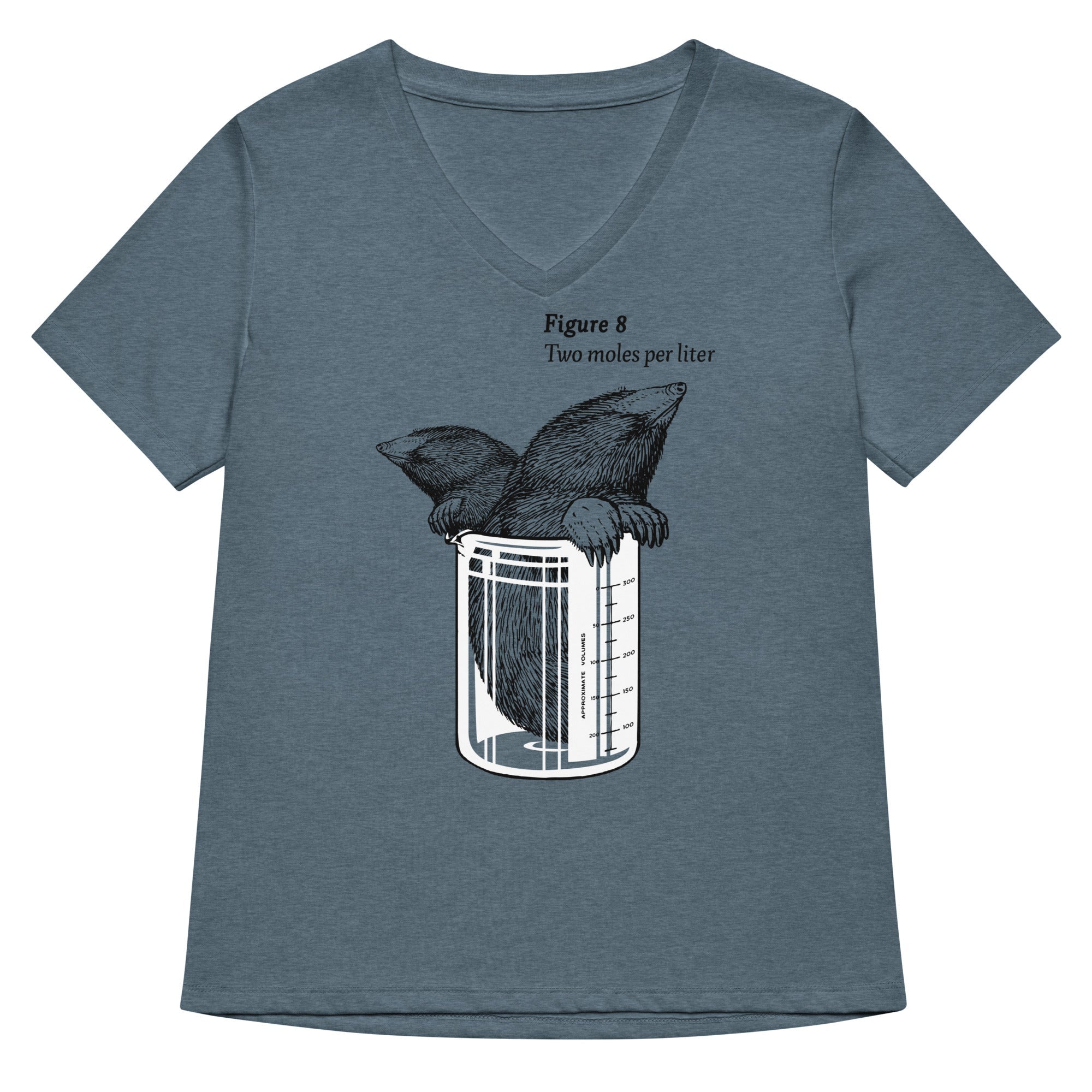 Two Moles Per Liter Women S V Neck Tee V Neck T Shirt Clean Design