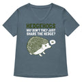 Hedgehogs Can T Share Women S V Neck Tee V Neck T Shirt Minimal Style