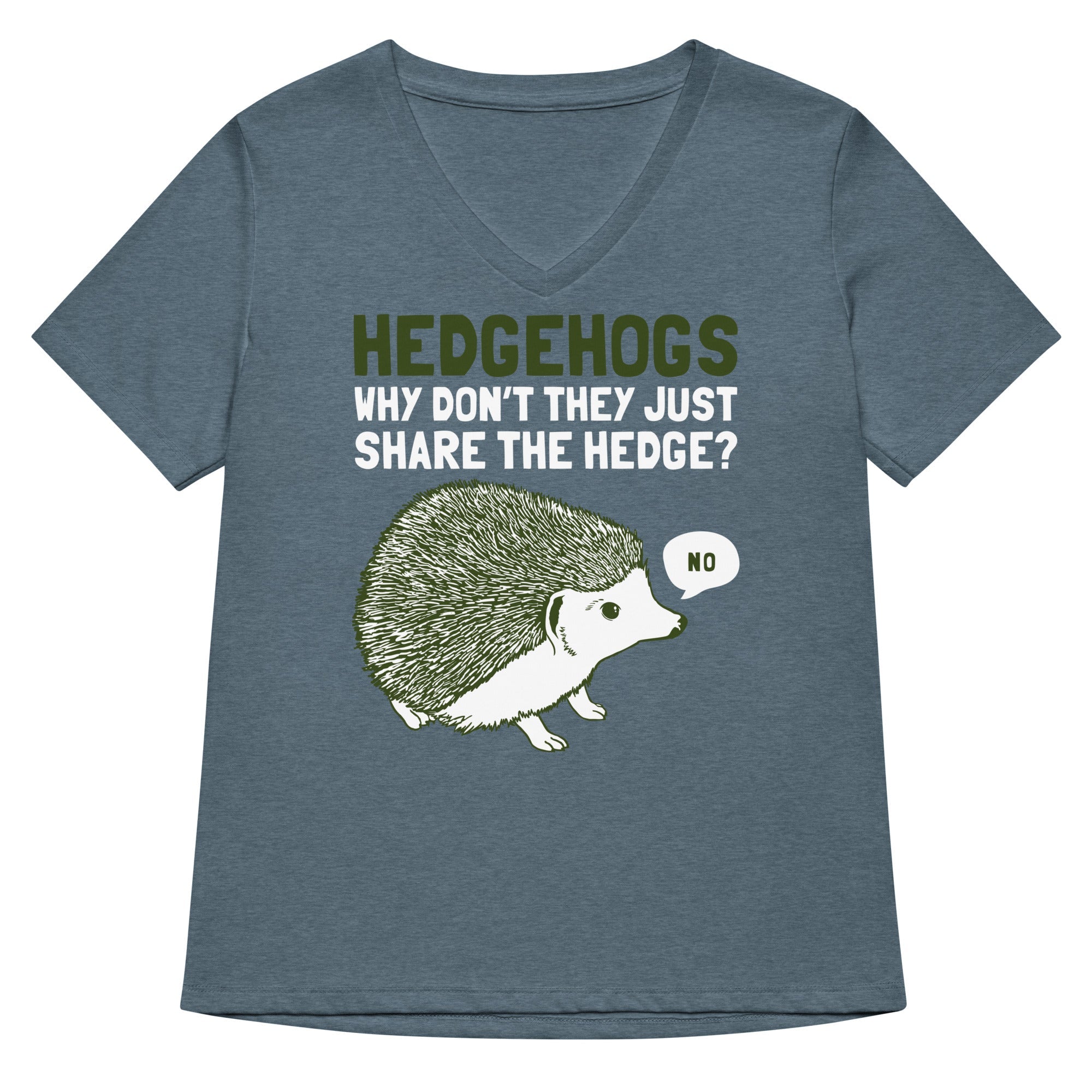 Hedgehogs Can T Share Women S V Neck Tee V Neck T Shirt Minimal Style