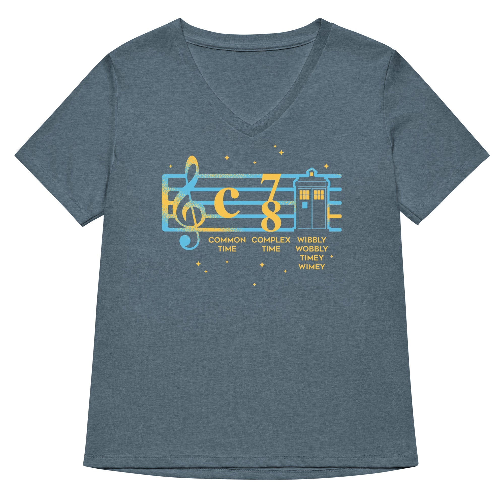Wibbly Wobbly Timey Wimey Women S V Neck Tee V Neck T Shirt Clean Design