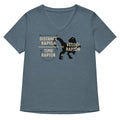 Veloci Raptor Women S V Neck Tee V Neck T Shirt Clean Design