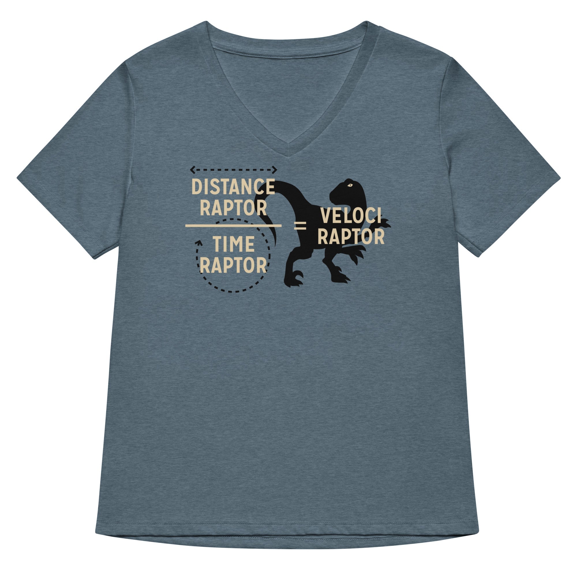 Veloci Raptor Women S V Neck Tee V Neck T Shirt Clean Design