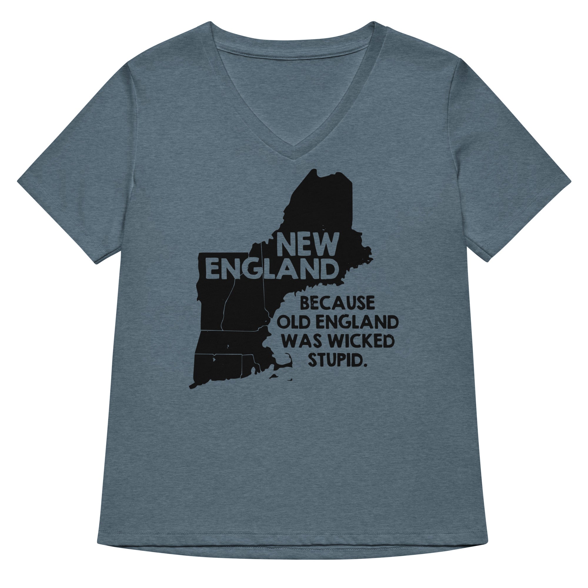 New England Women S V Neck Tee V Neck T Shirt Clean Design