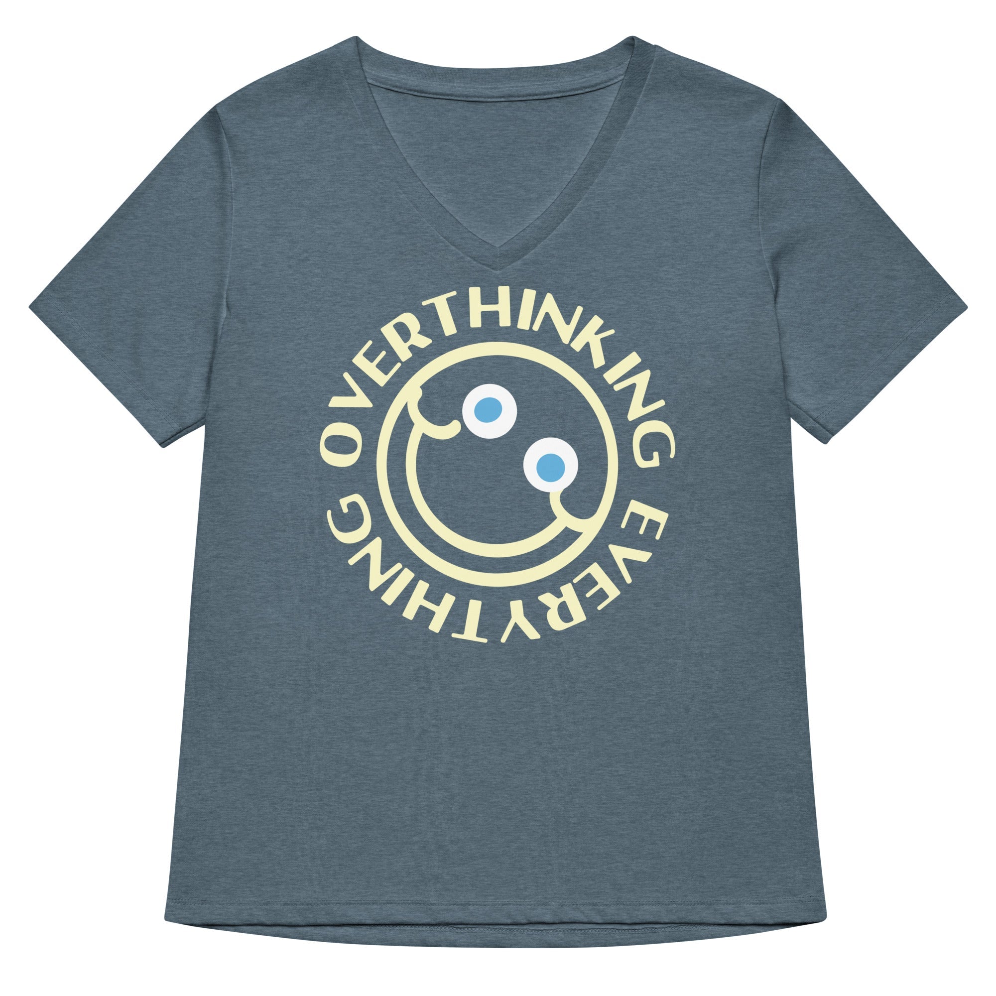 Overthinking Everything Women S V Neck Tee V Neck T Shirt US Trend