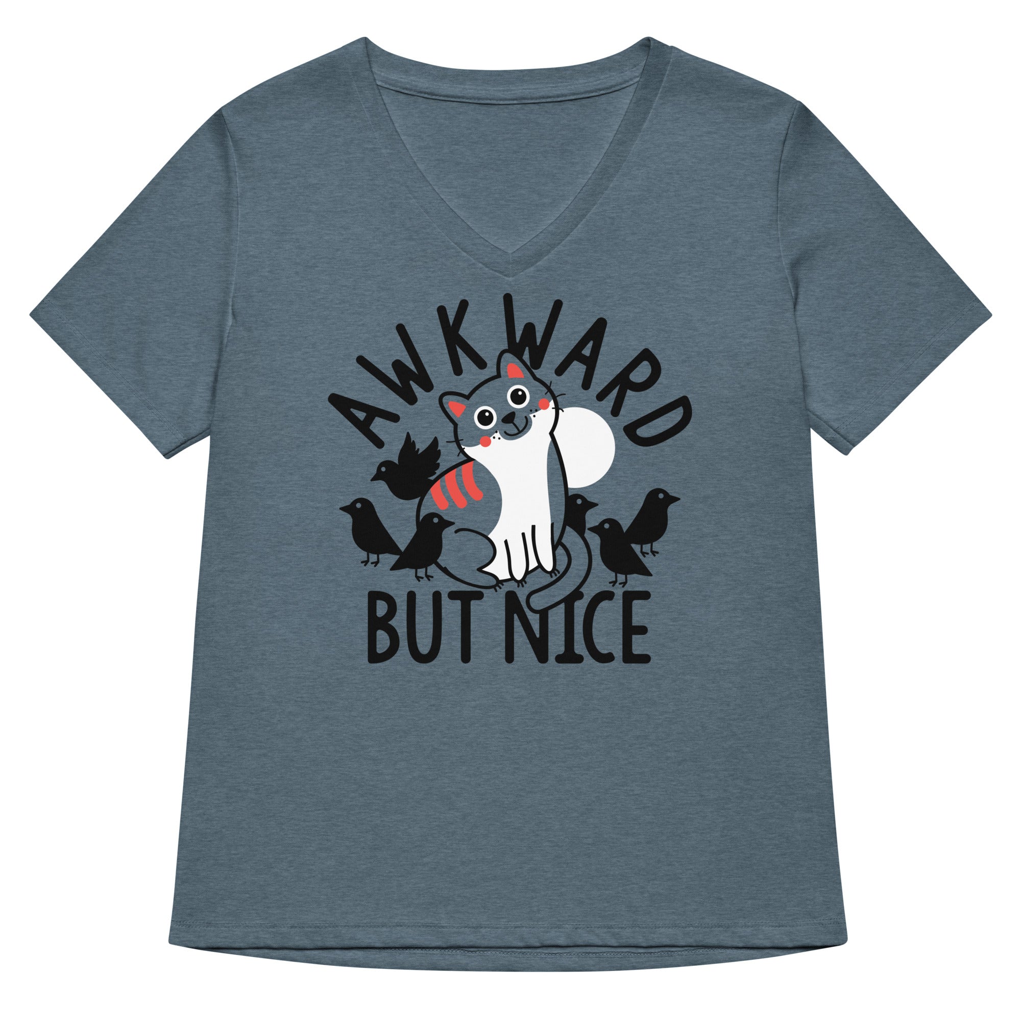 Awkward But Nice Women S V Neck Tee V Neck T Shirt Everyday Wear