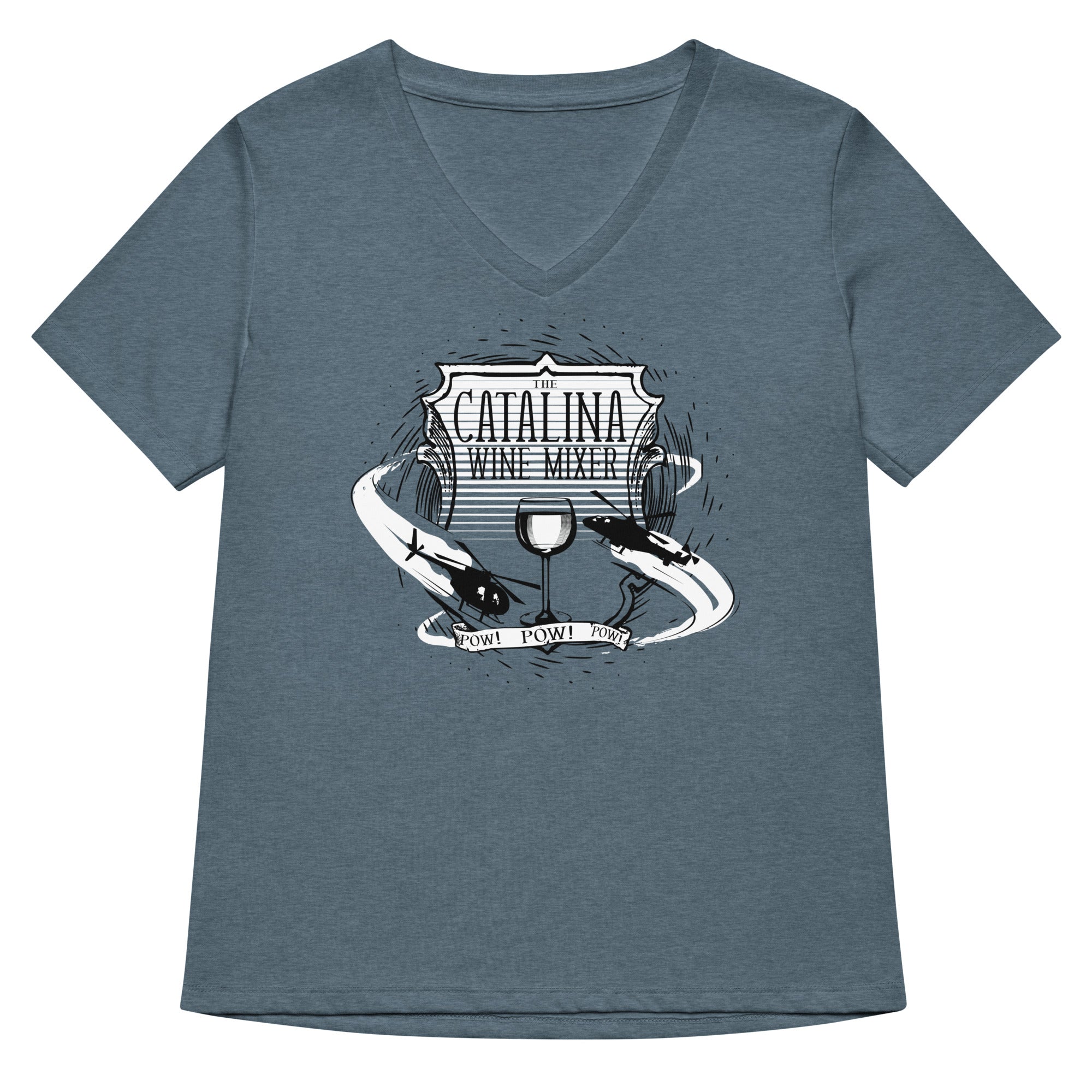 The Catalina Wine Mixer Women S V Neck Tee V Neck T Shirt Premium Print