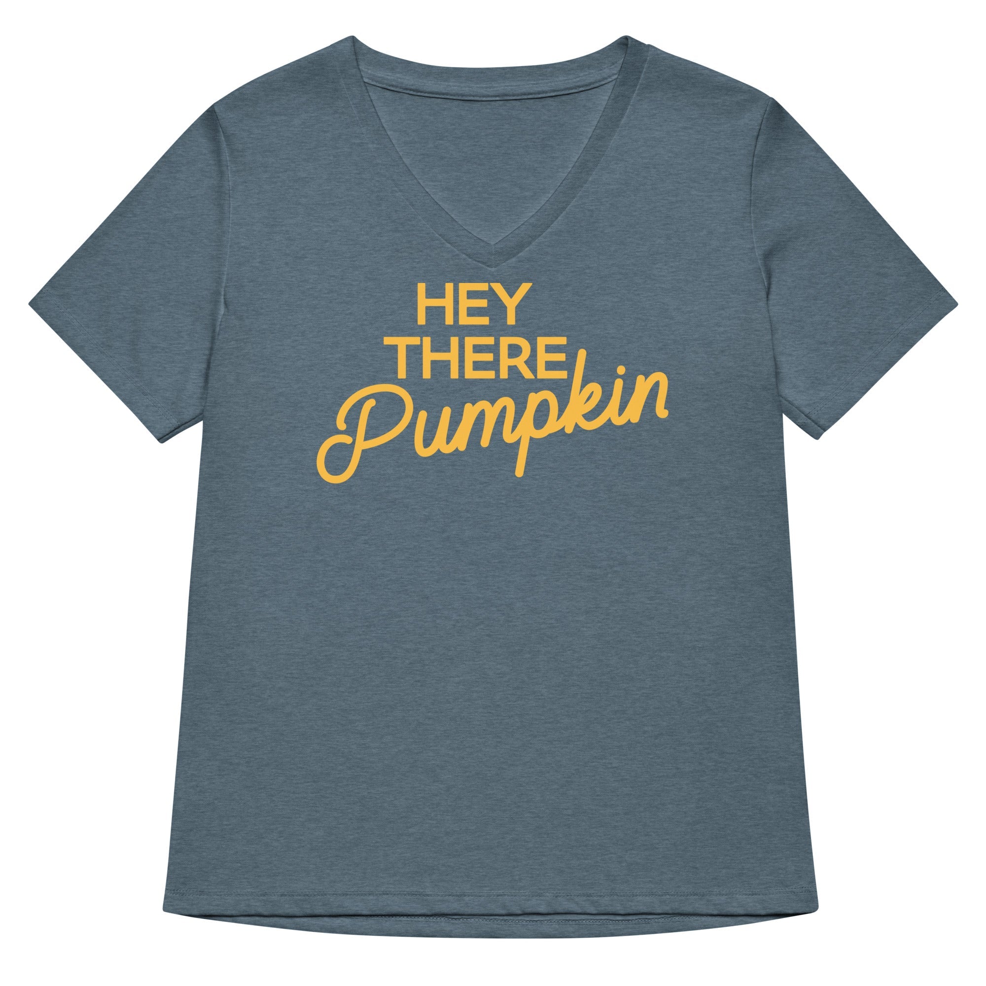 Hey There Pumpkin Women S V Neck Tee V Neck T Shirt Premium Print