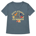 Have A Catty Lil Hissmas Women S V Neck Tee V Neck T Shirt Everyday Wear