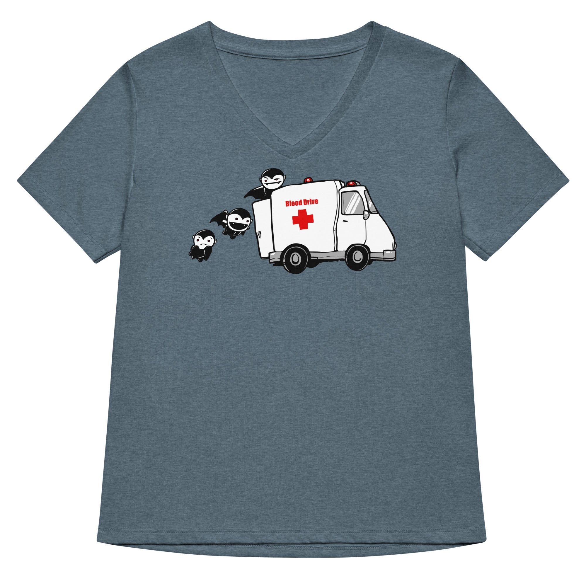 Blood Drive Vampires Women S V Neck Tee V Neck T Shirt Everyday Wear