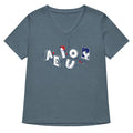 Vowel Party Time Women S V Neck Tee V Neck T Shirt Clean Design