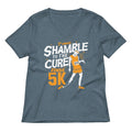 Shamble To The Cure Zombie 5k Women S V Neck Tee V Neck T Shirt Everyday Wear