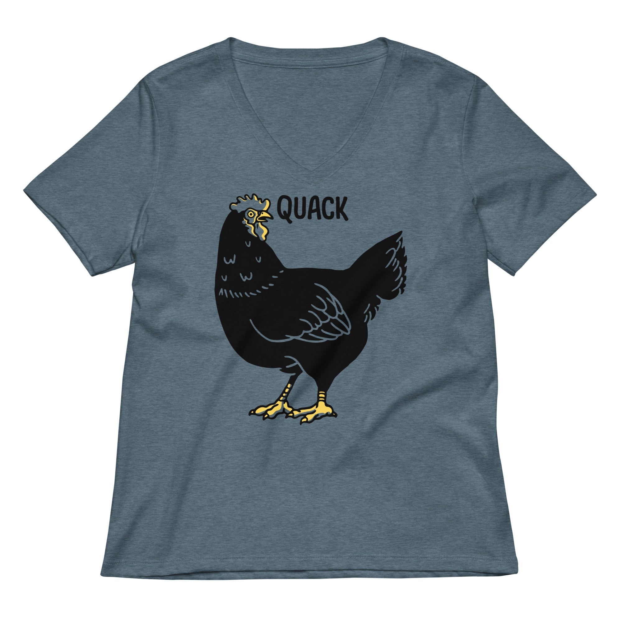 Quack Bird Women S V Neck Tee V Neck T Shirt Clean Design