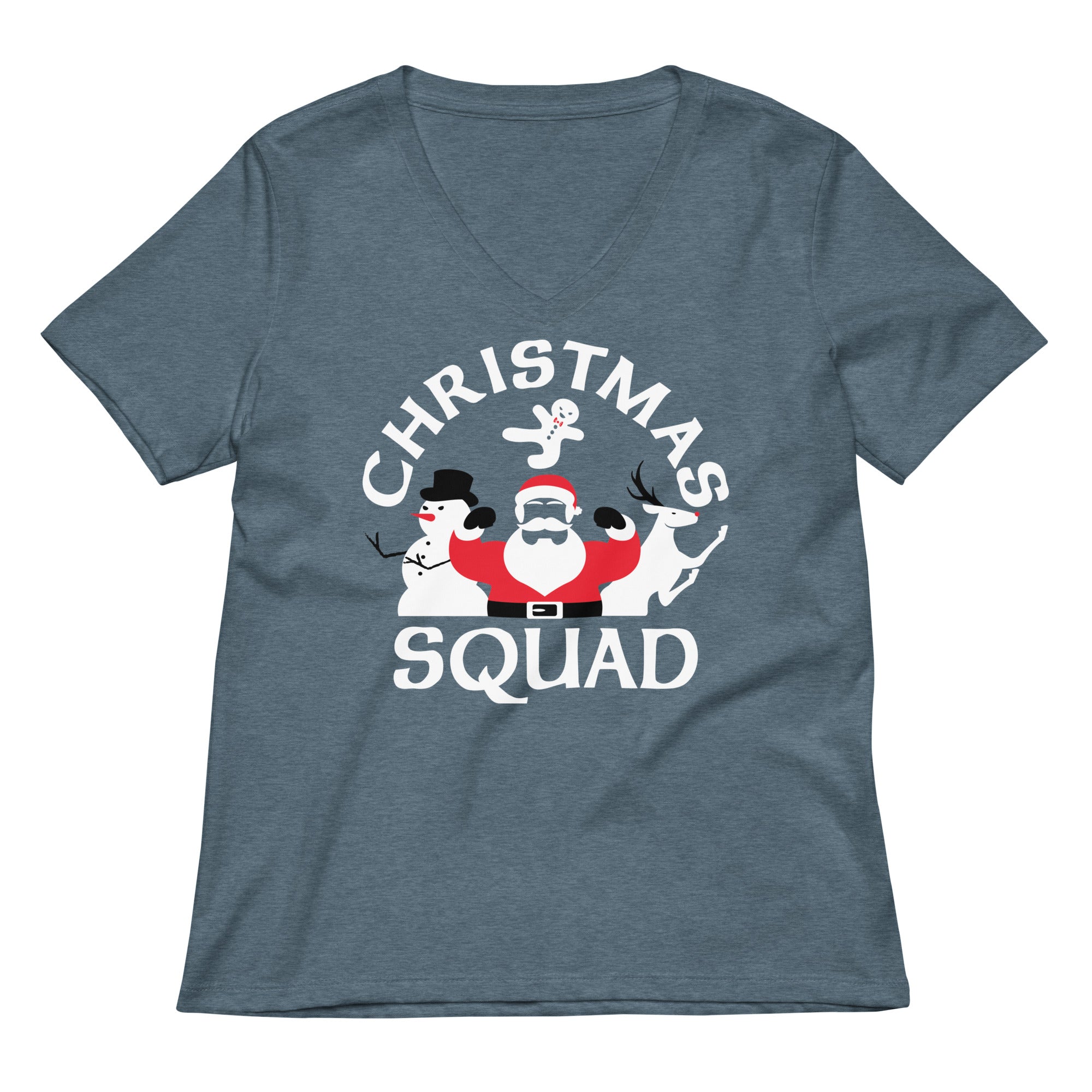 Christmas Squad Women S V Neck Tee V Neck T Shirt Clean Design
