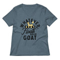 Whatever Floats Your Goat Women S V Neck Tee V Neck T Shirt Premium Print