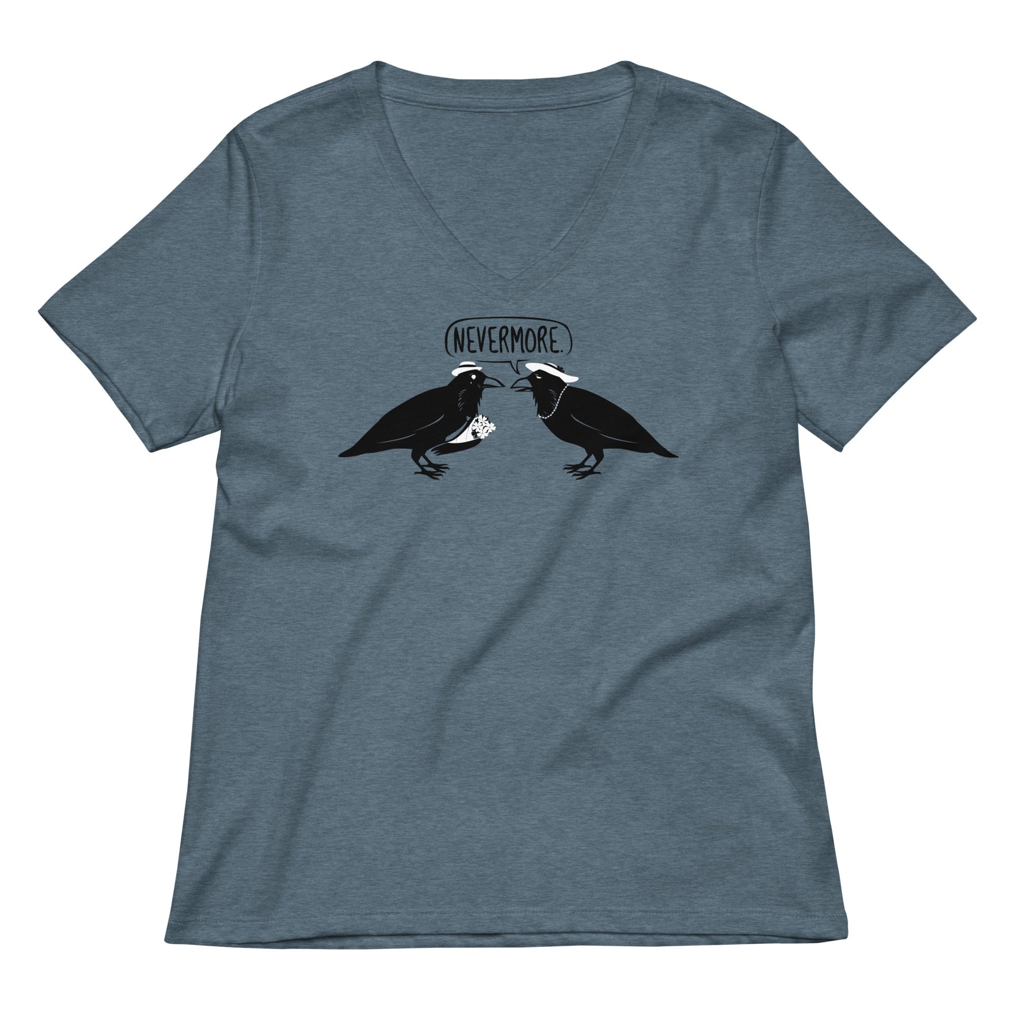 Nevermore Women S V Neck Tee V Neck T Shirt Minimal Style