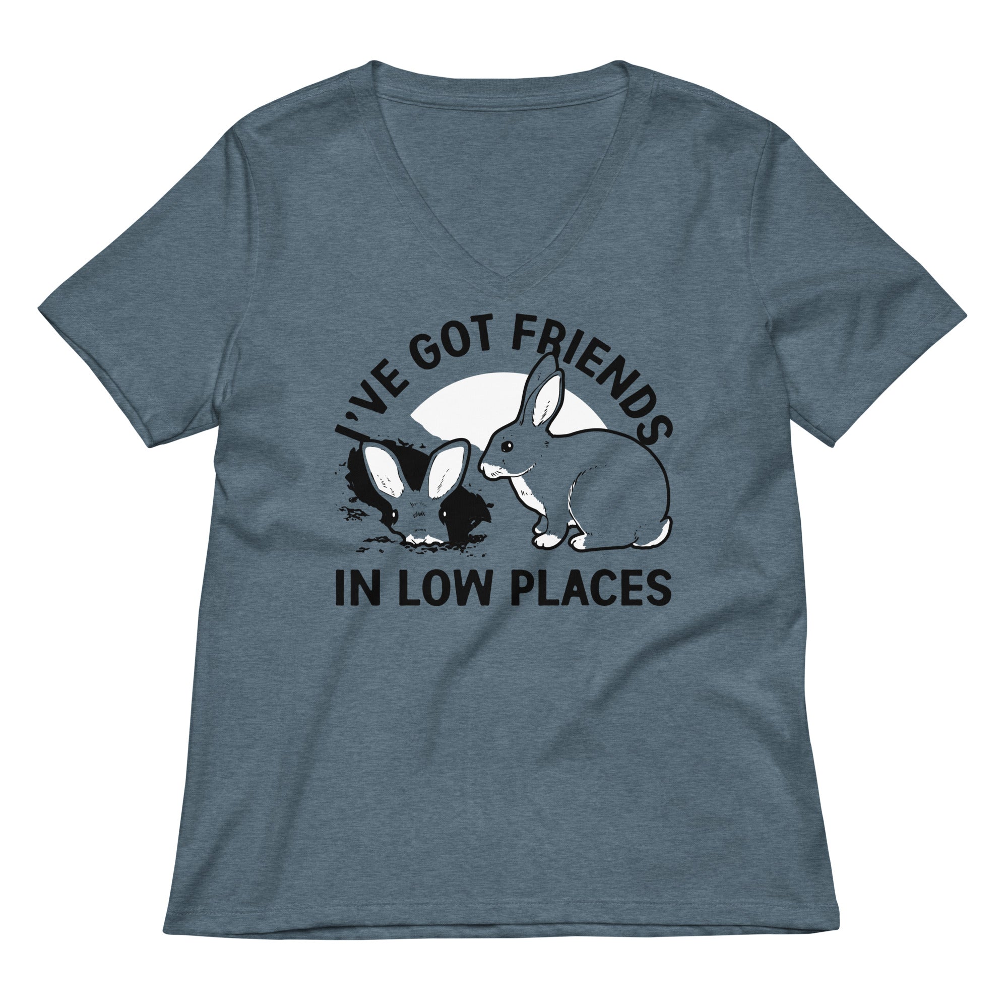 I Ve Got Friends In Low Places Women S V Neck Tee V Neck T Shirt US Trend