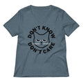 Don T Know Care Women S V Neck Tee V Neck T Shirt US Trend