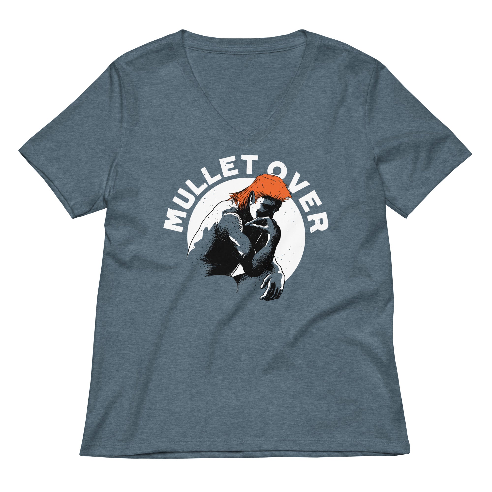 Mullet Over Women S V Neck Tee V Neck T Shirt Clean Design