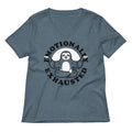 Emotionally Exhausted Women S V Neck Tee V Neck T Shirt US Trend