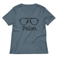 False Glasses Women S V Neck Tee V Neck T Shirt Gift Ready