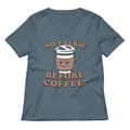 No Talkie Before Coffee Women S V Neck Tee V Neck T Shirt Clean Design