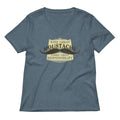 With Great Moustache Women S V Neck Tee V Neck T Shirt Clean Design