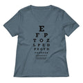 Too Close Eye Chart Women S V Neck Tee V Neck T Shirt Everyday Wear