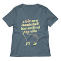 A Hot New Bombshell Has Entered The Villa Women S V Neck Tee V Neck T Shirt Clean Design