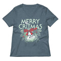 Merry Critmas Women S V Neck Tee V Neck T Shirt US Trend