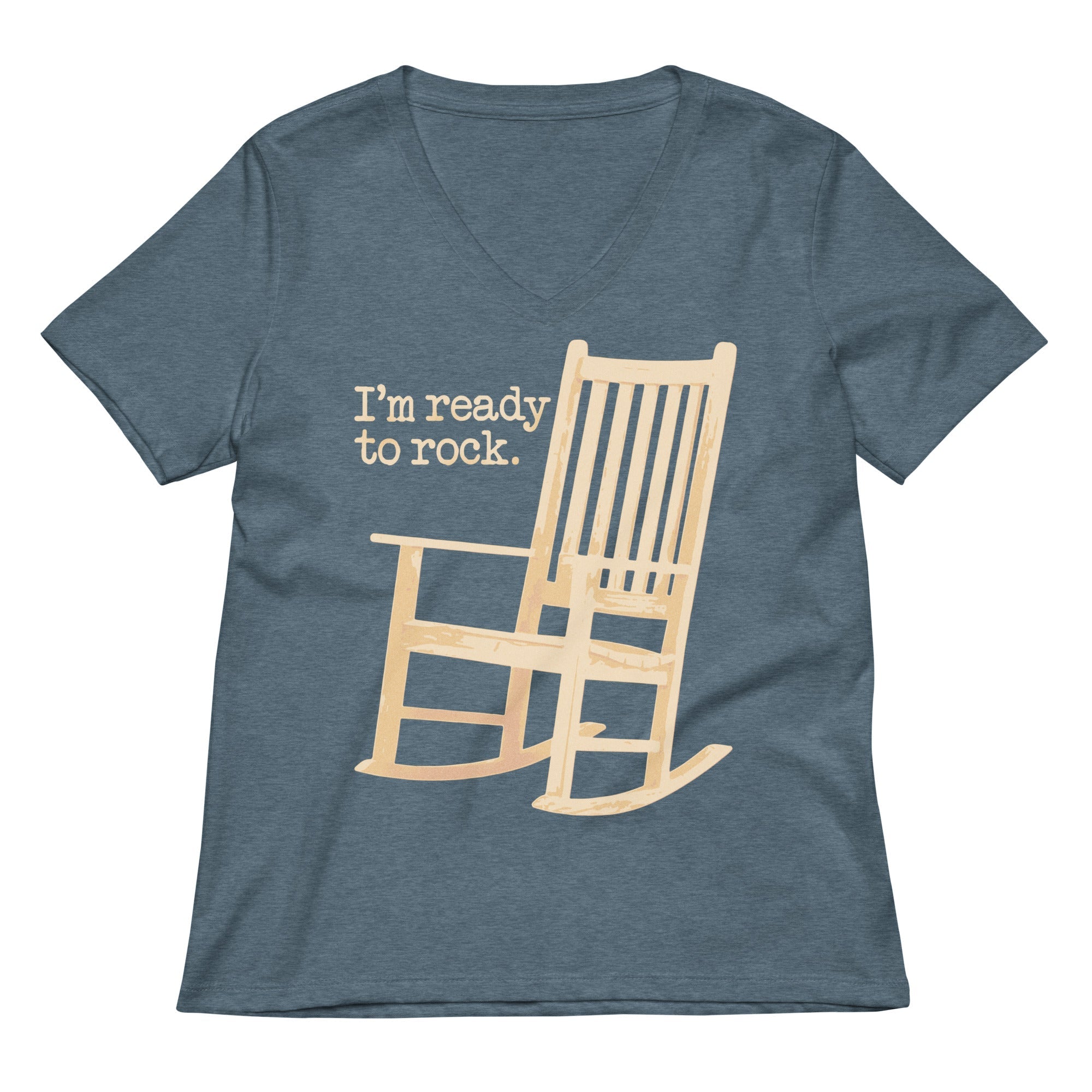 I M Ready To Rock Women S V Neck Tee V Neck T Shirt Premium Print