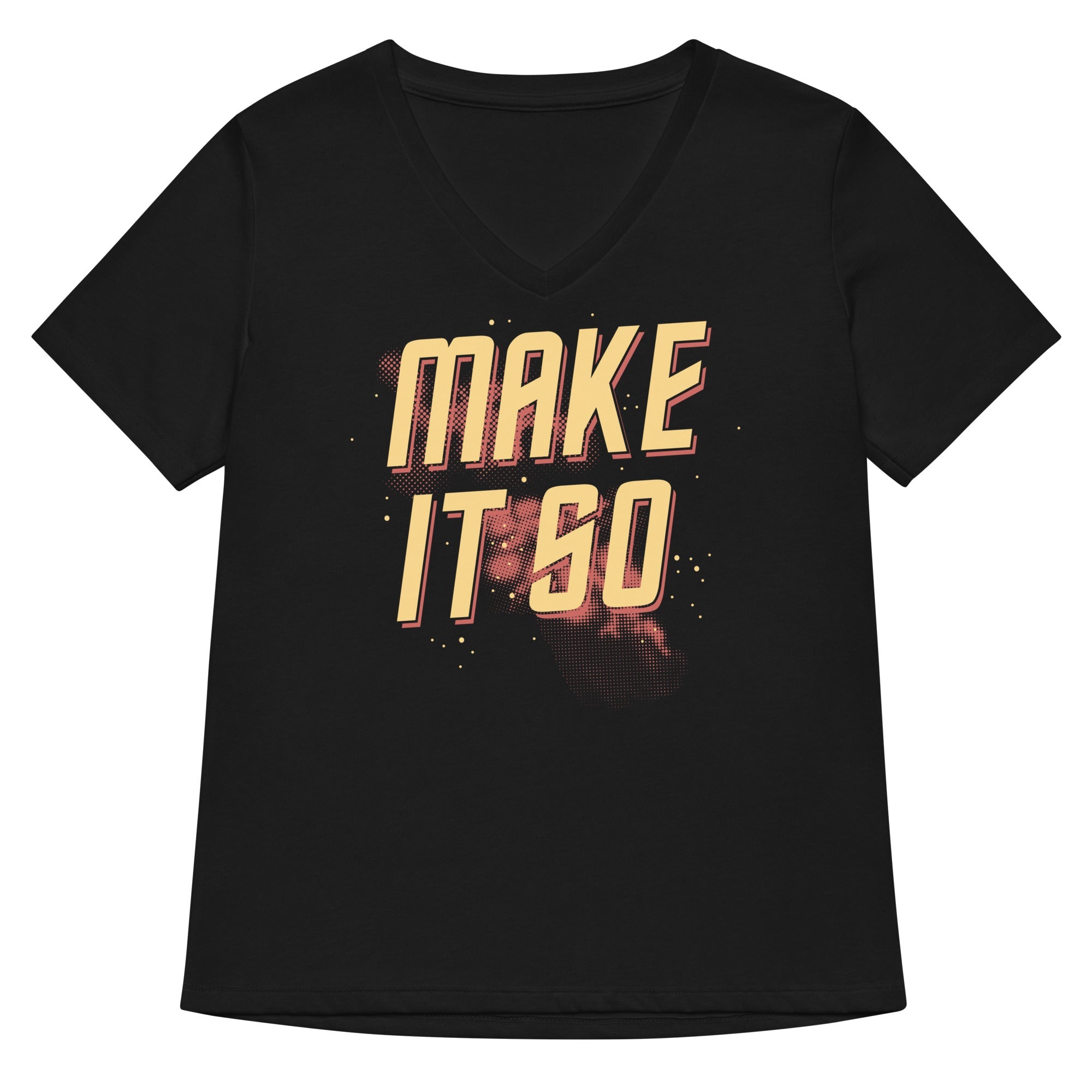 Make It So Women S V Neck Tee V Neck T Shirt US Trend