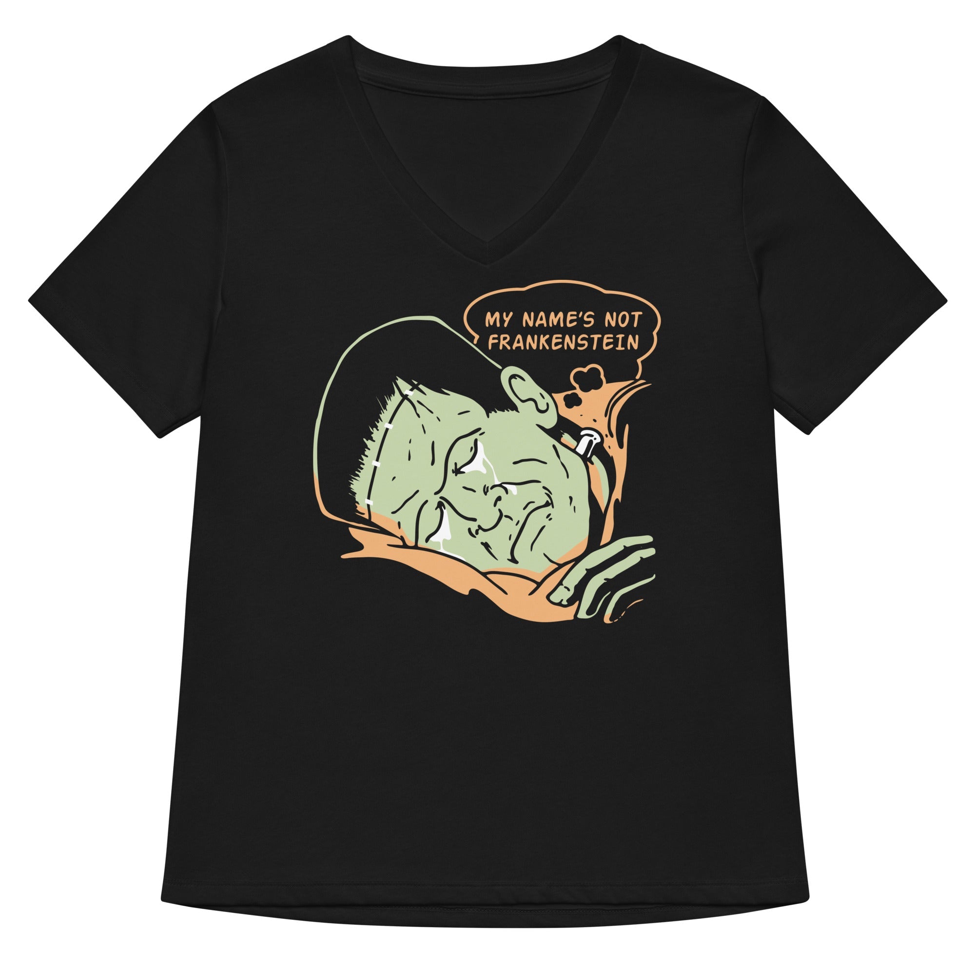 My Name S Not Frankenstein Women V Neck Tee V Neck T Shirt Everyday Wear