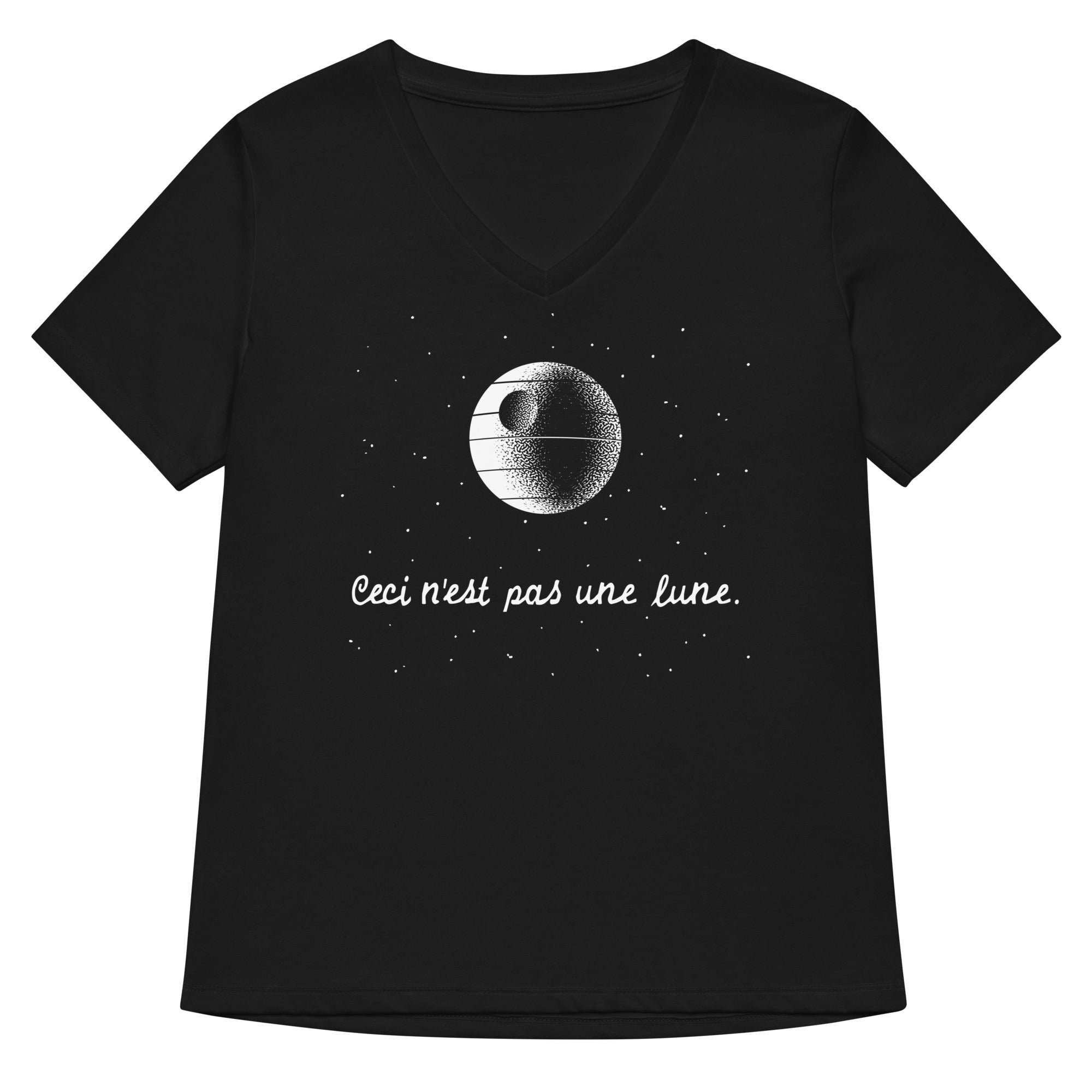 This Is Not A Moon Women S V Neck Tee V Neck T Shirt Gift Ready