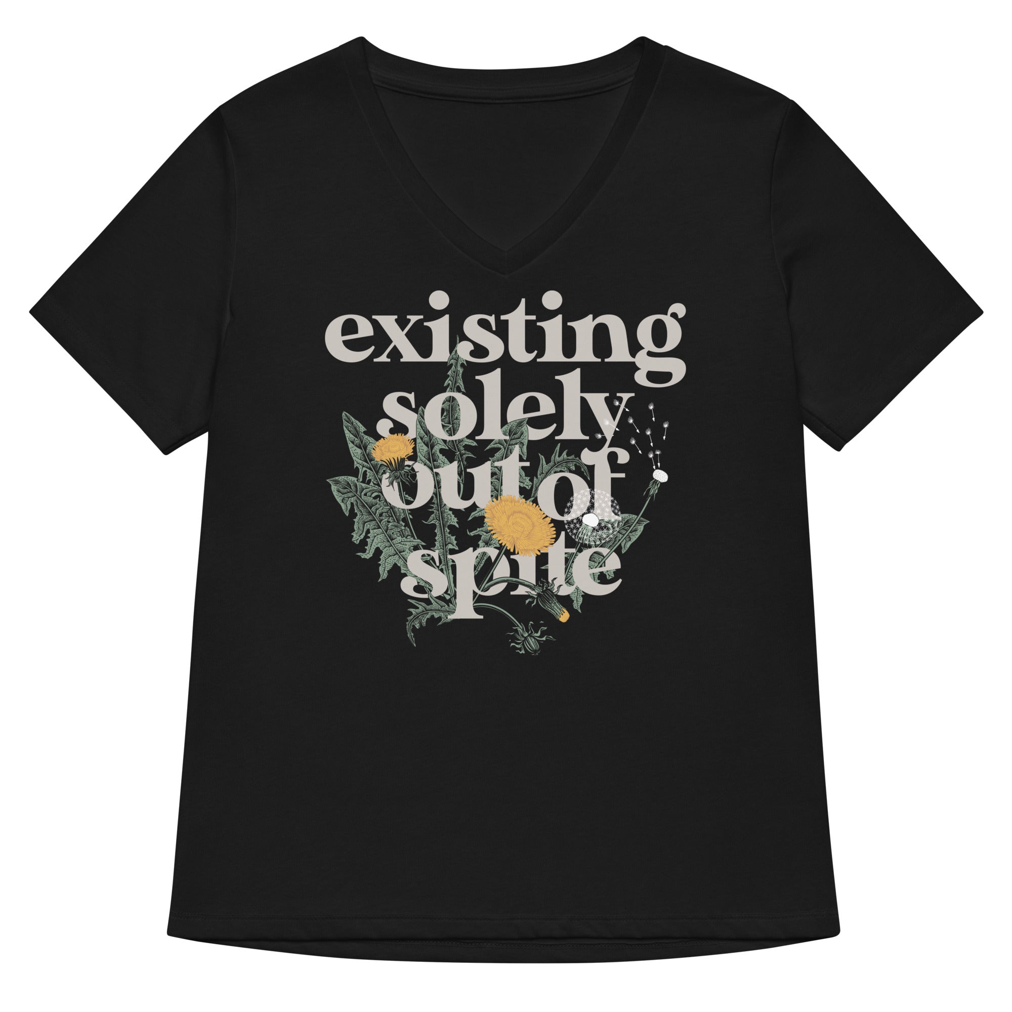 Existing Solely Out Of Spite Women S V Neck Tee V Neck T Shirt Gift Ready