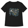 Starry Invasion Women S V Neck Tee V Neck T Shirt Clean Design