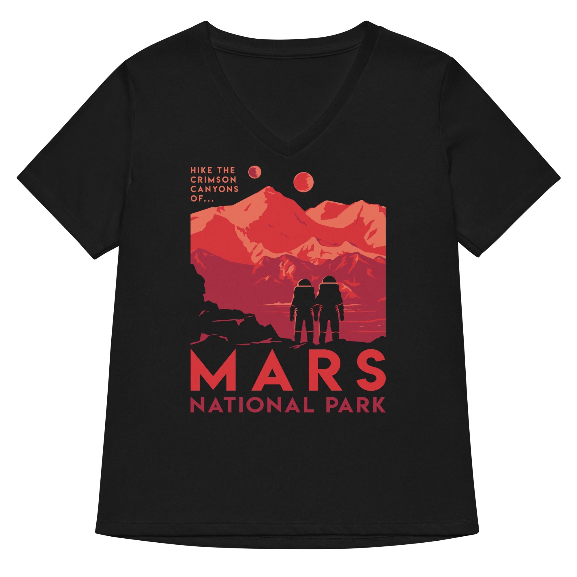 Mars National Park Women S V Neck Tee V Neck T Shirt Premium Print