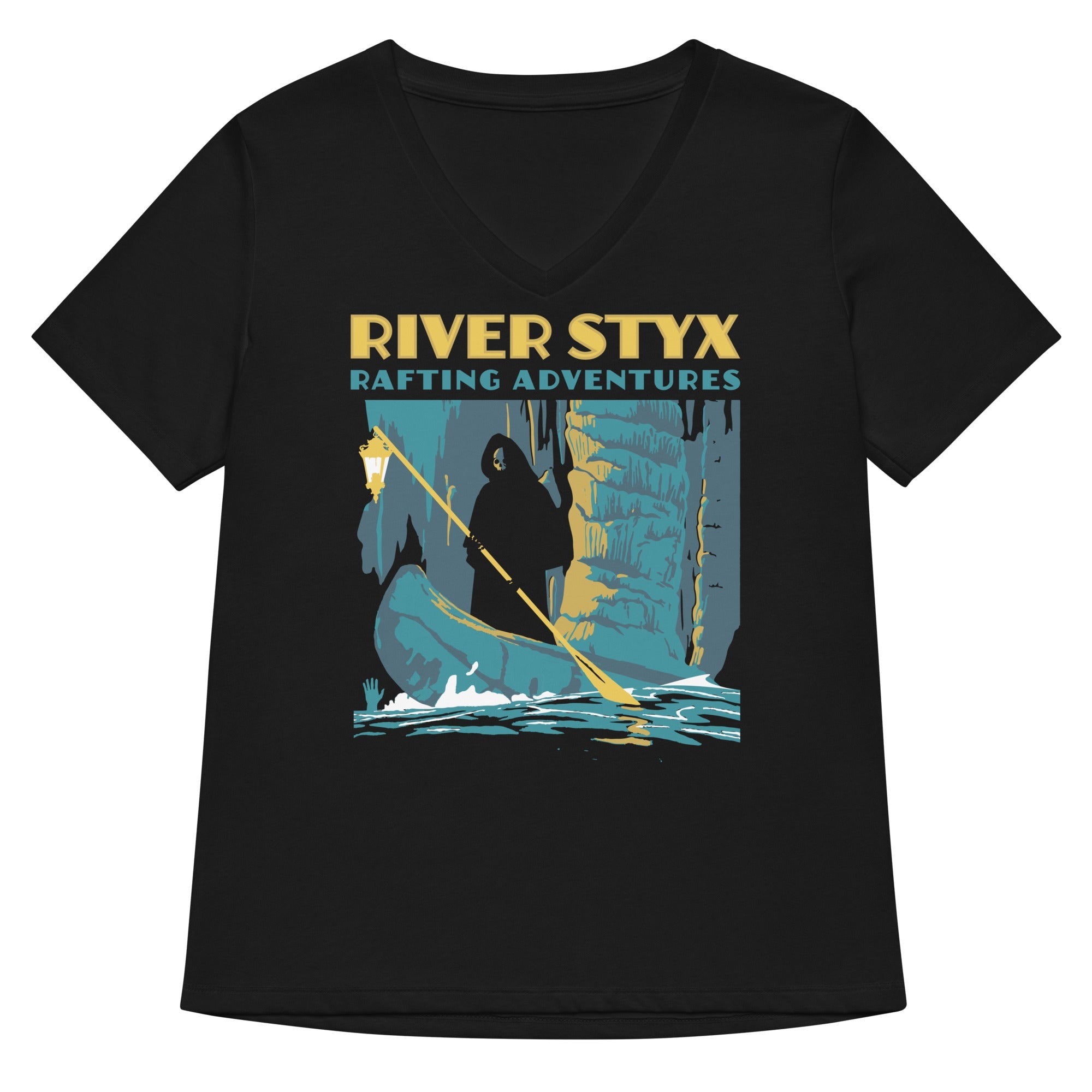 River Styx Rafting Adventures Women S V Neck Tee V Neck T Shirt Everyday Wear