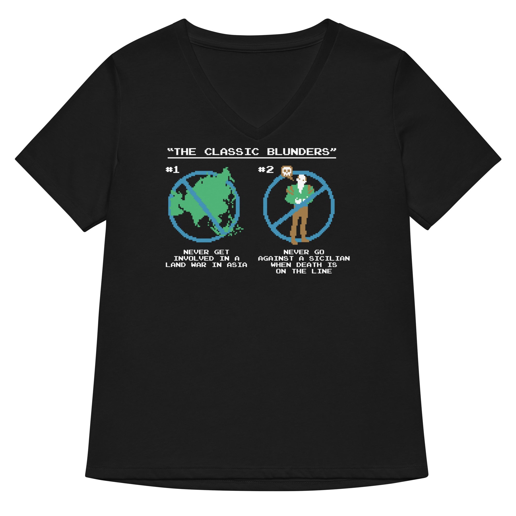 The Classic Blunders Women S V Neck Tee V Neck T Shirt Clean Design