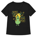 Lemon On A Pear Women S V Neck Tee V Neck T Shirt Clean Design