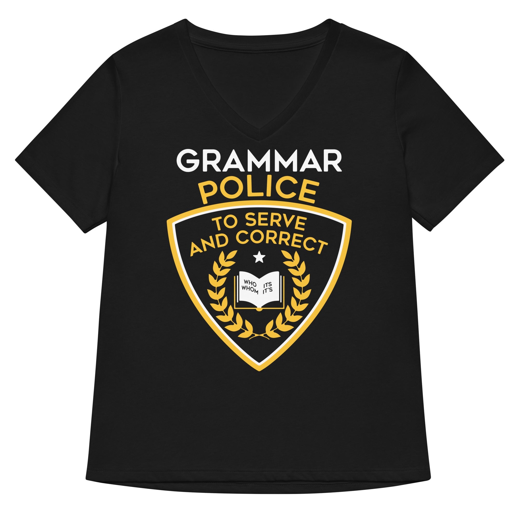 Grammar Police Women S V Neck Tee V Neck T Shirt Gift Ready